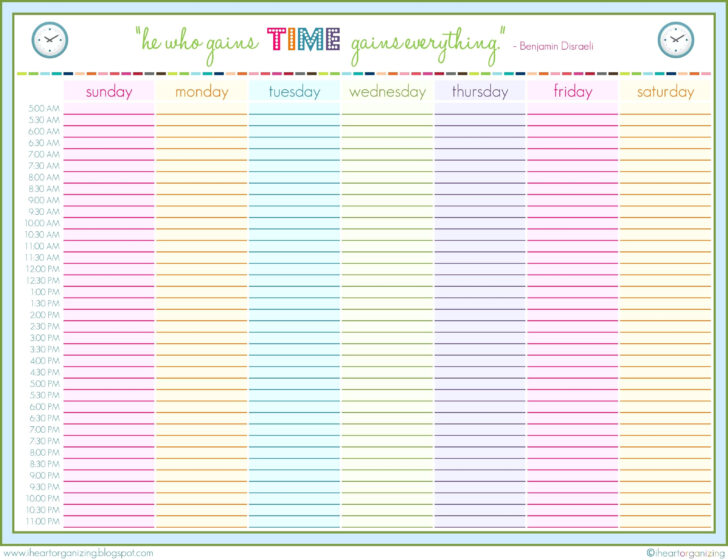 24 Hour Schedule Printable Shop Fresh | Printable Schedule