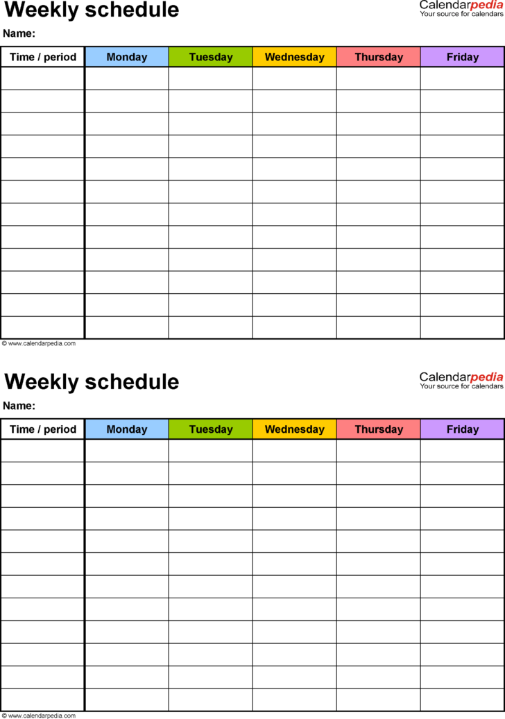 Free Printable Work Schedule Maker Free Printable | Printable Schedule