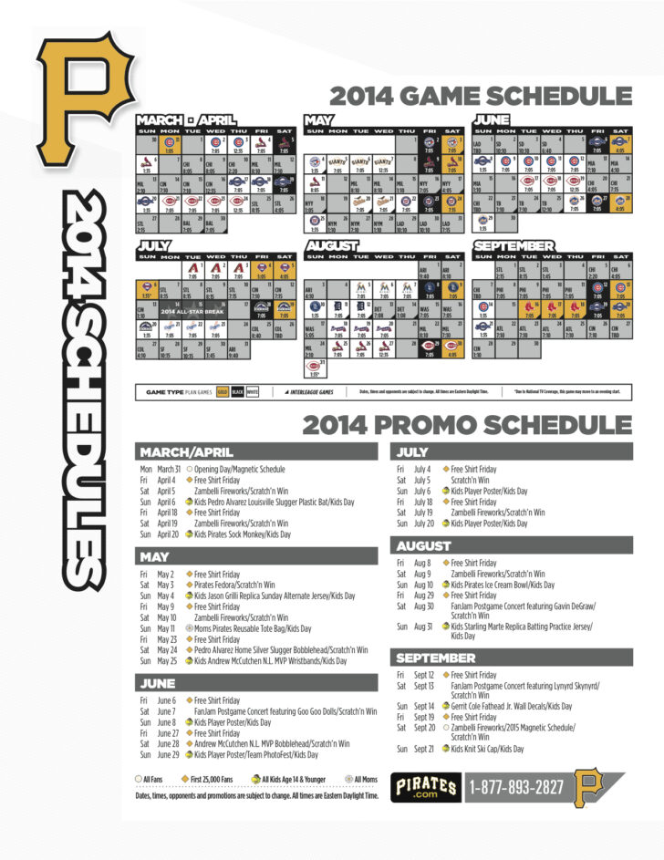 Pittsburgh Pirates Schedule 2019 Printable Printable Schedule