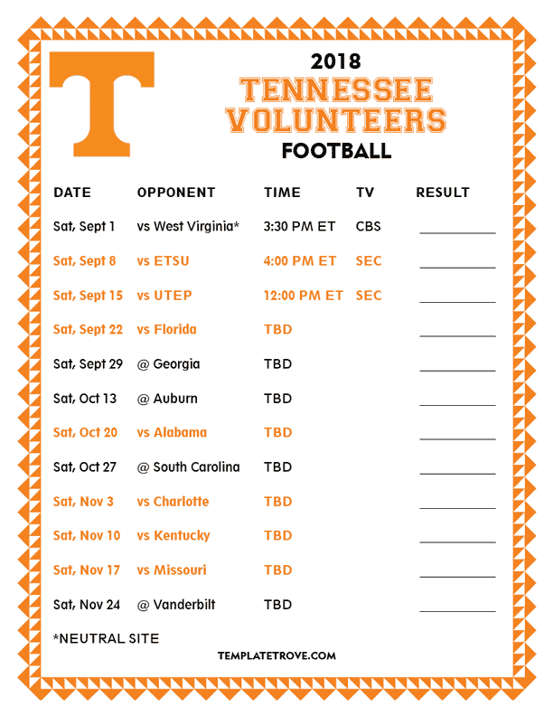 Tn Vols Football Schedule 2024 Tickets Price Vonny Johnette