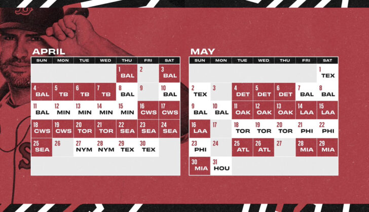 Red Sox Schedule Calendar 2021 | Printable Schedule