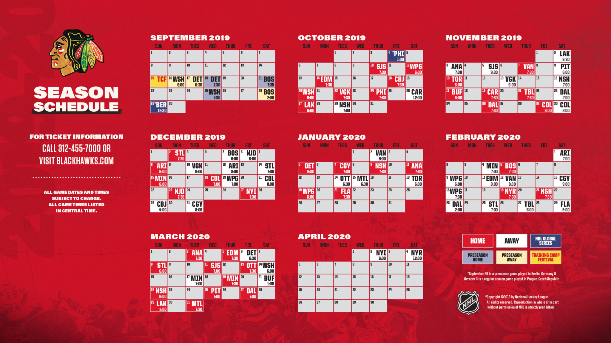 Chicago Blackhawks Printable Schedule That Are Versatile Printable