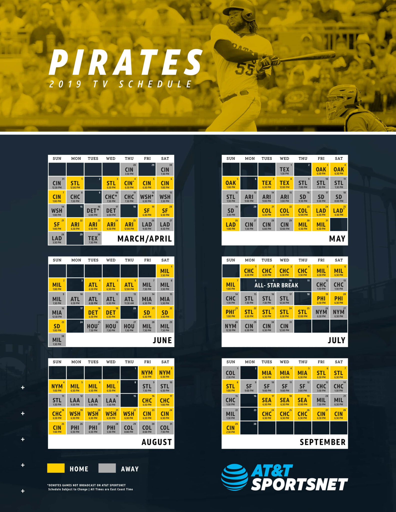 Pirates Schedule AT T Printable Schedule
