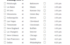 Printable NFL Week 8 Schedule Pick Em Pool 2020