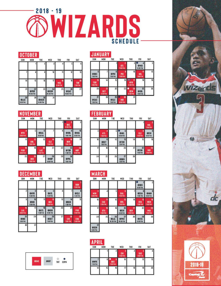 Washington Wizards Schedule | Printable Schedule