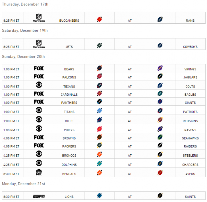 DIRECTV NFL SUNDAY TICKET 855 822 0724 Printable Schedule