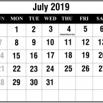 How To Schedule Your Month With July 2019 Printable