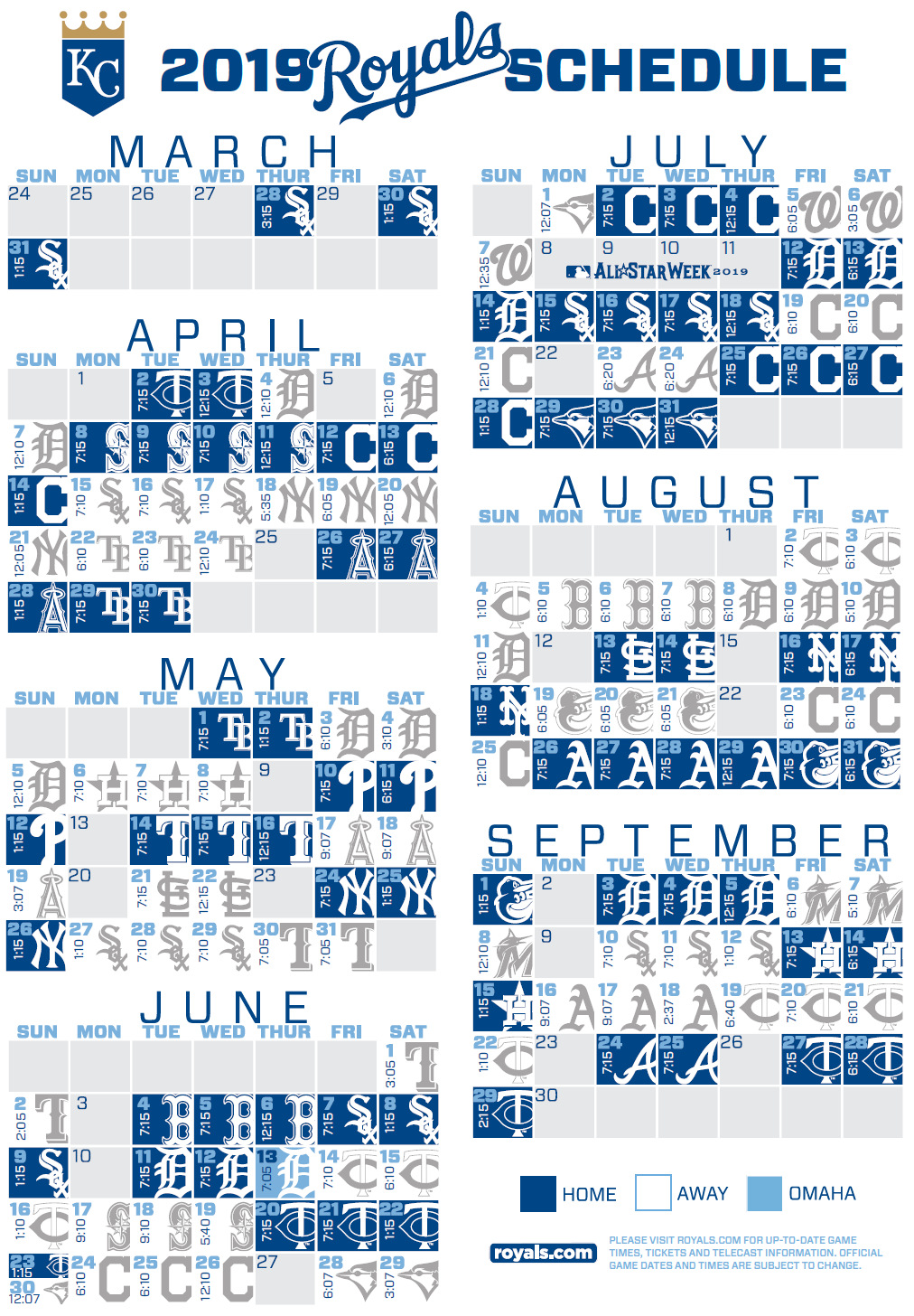 Printable Kc Royals Schedule 2021 Printable Schedule