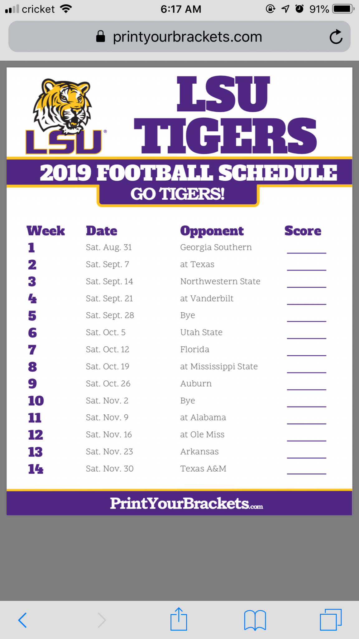 Lsu Football Schedule 2021 Printable PrintableSchedule | Printable Schedule