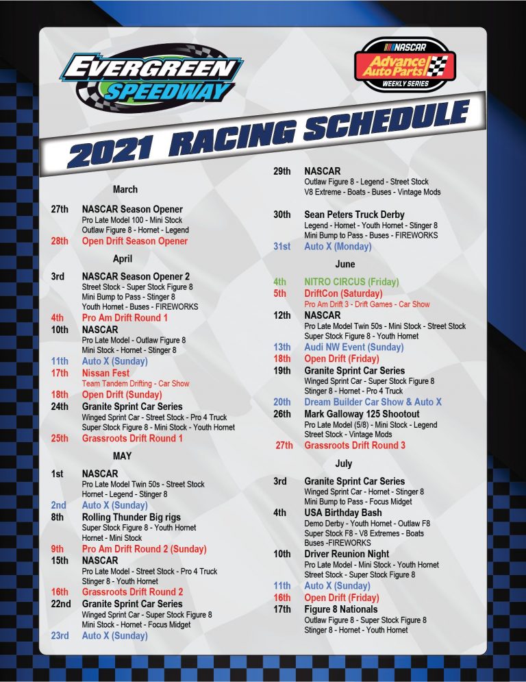 Nhra 2021 Schedule Printable PrintableSchedule Printable Schedule