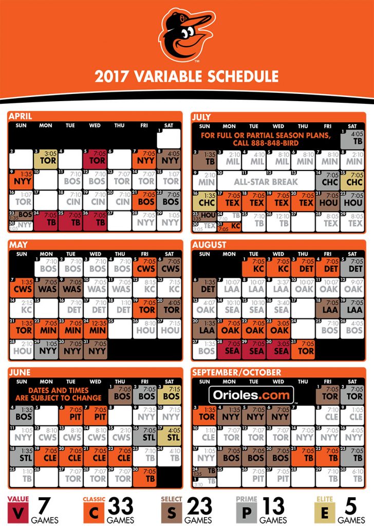 Ridiculous Orioles Printable Schedule Mason Website | Printable Schedule