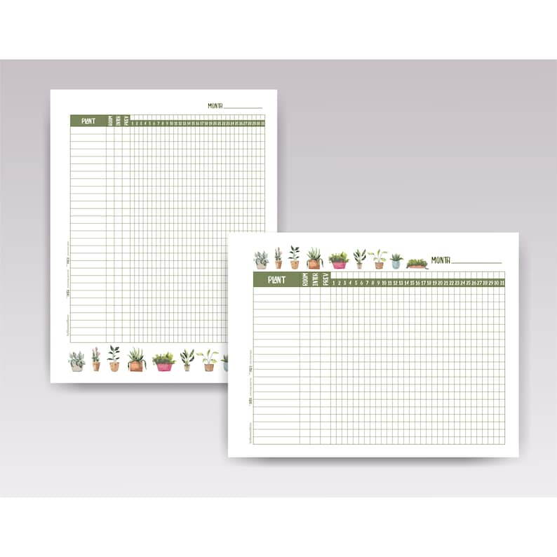 Plant Watering Schedule Template Printable Plant Watering 