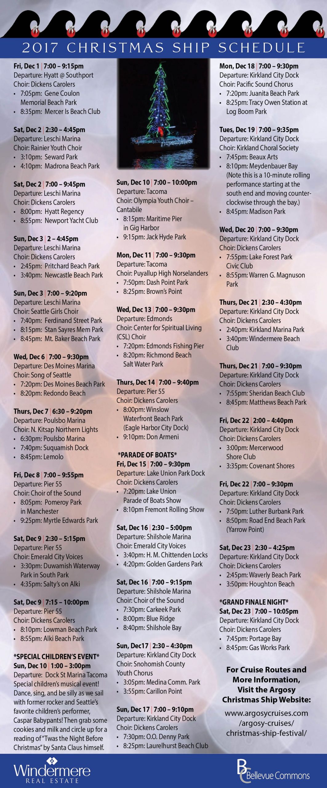 Argosy Cruises Christmas Ship Schedule Printable Schedule