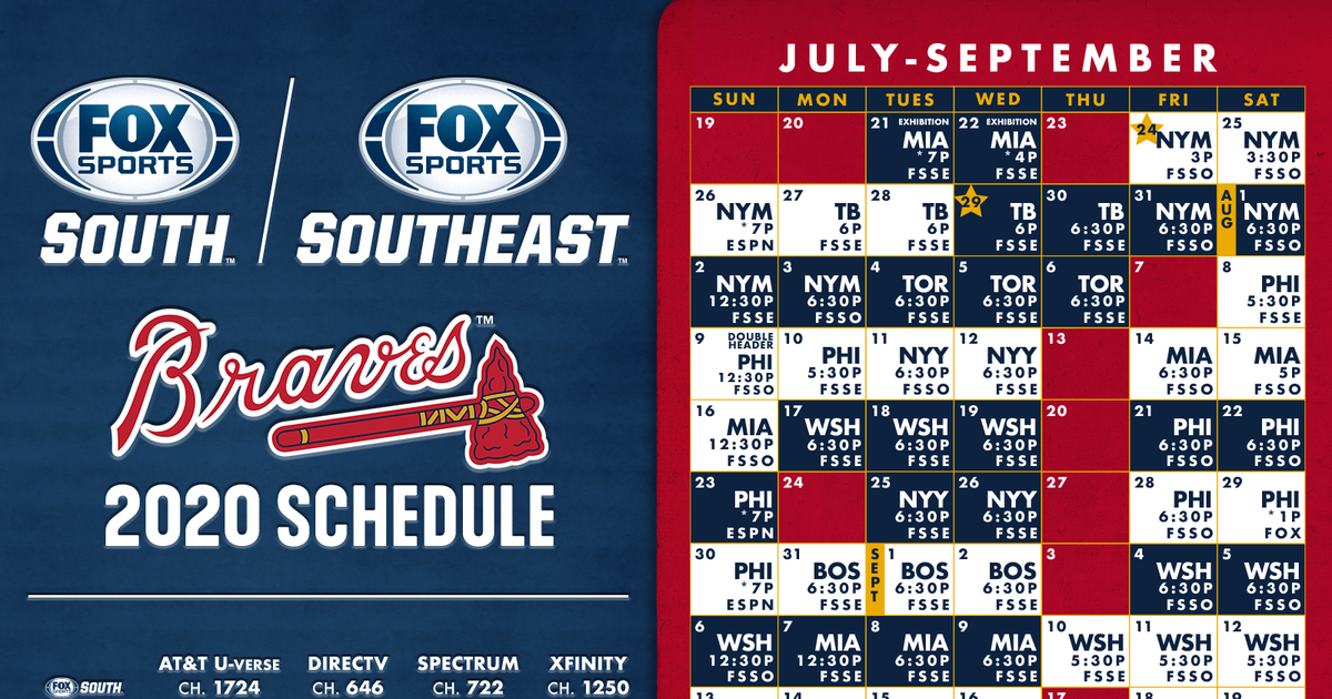 Atlanta Braves TV Schedule FOX Sports