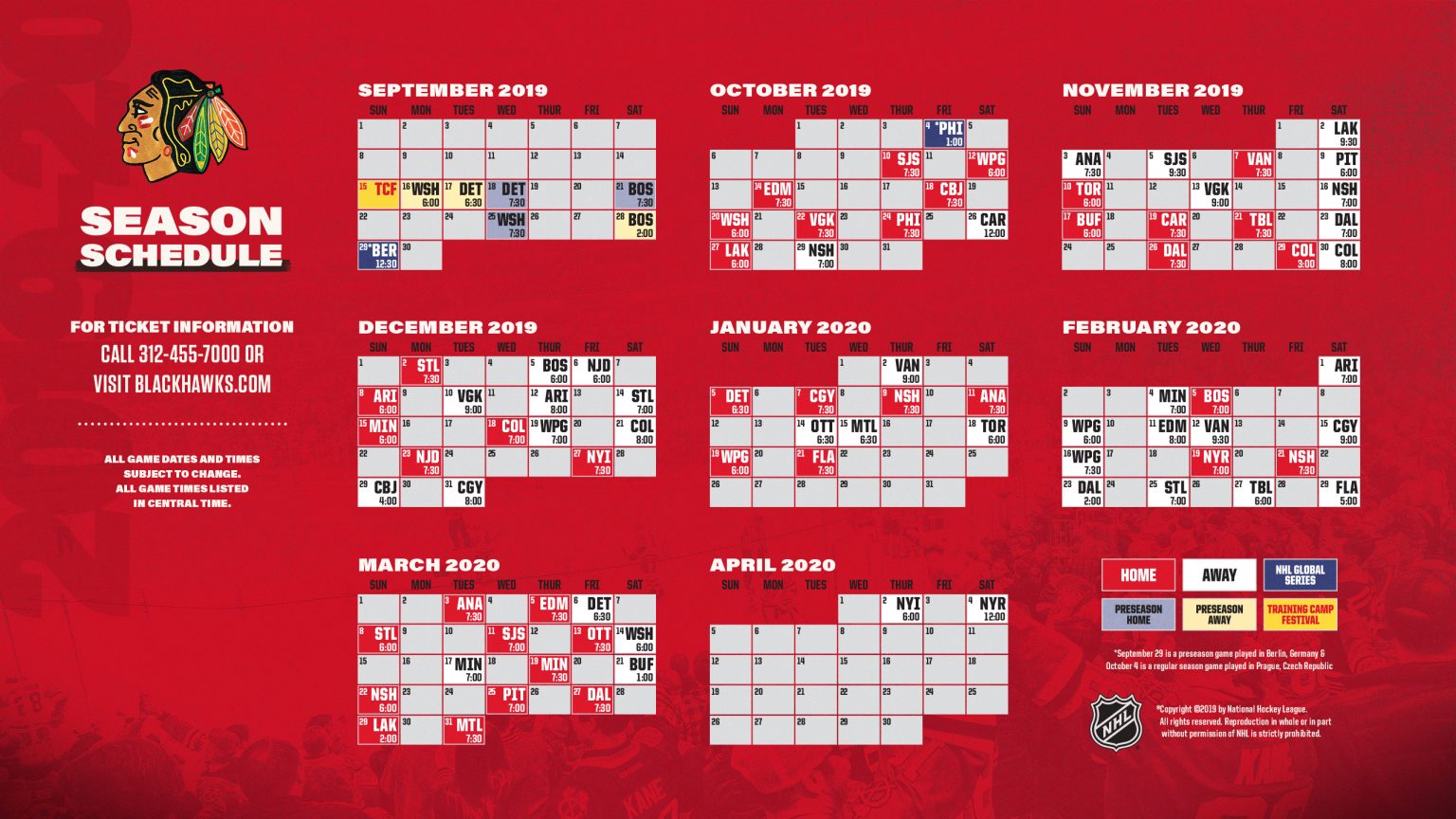Blackhawks Wallpapers Chicago Blackhawks Printable Schedule