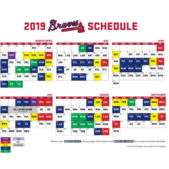 Braves 2022 Printable Schedule Printable Schedule