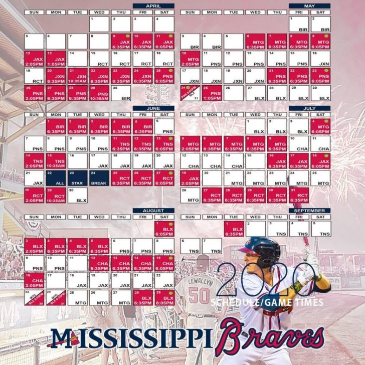 Printable Braves Baseball Schedule 2022 Printable Schedule