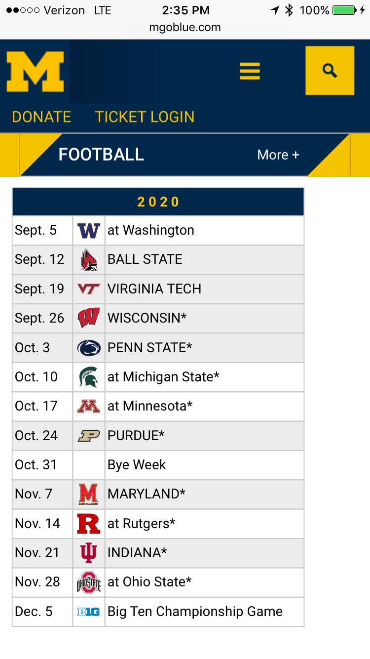 Printable University Of Michigan 2022 Football Schedule Printable 