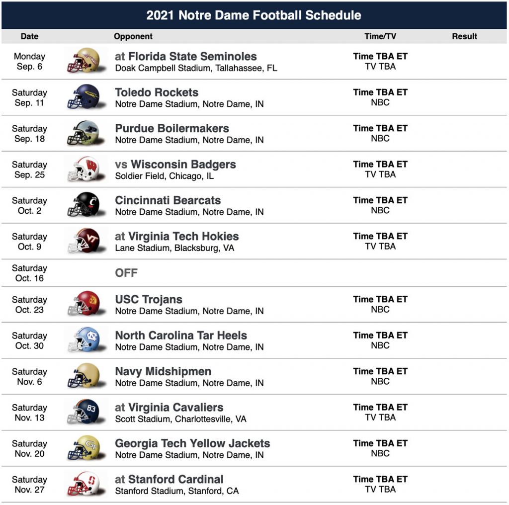 Notre Dame Football Schedule 2024 Printable Wiki Ardra Brittan