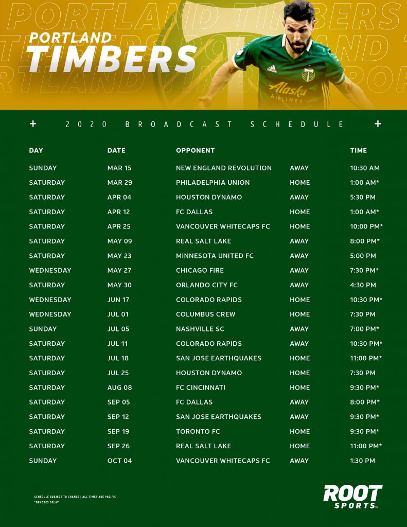 Portland Timbers 2022 Schedule Printable Printable Schedule