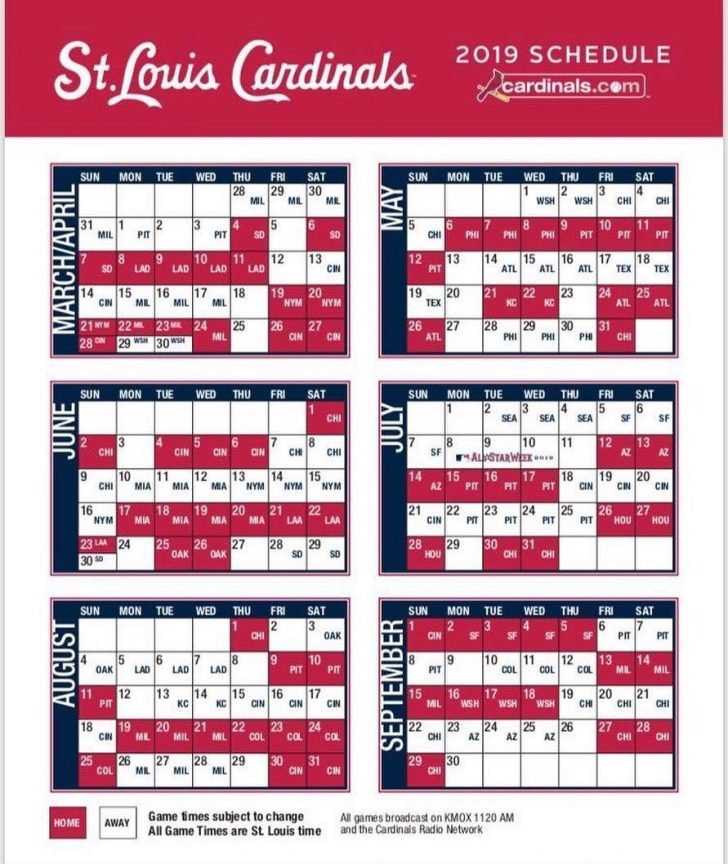 St Louis Cardinals 2022 Schedule Printable Printable | Printable Schedule