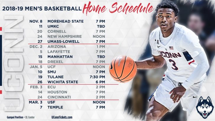 Uconn Mens Basketball Schedule Examples And Forms | Printable Schedule